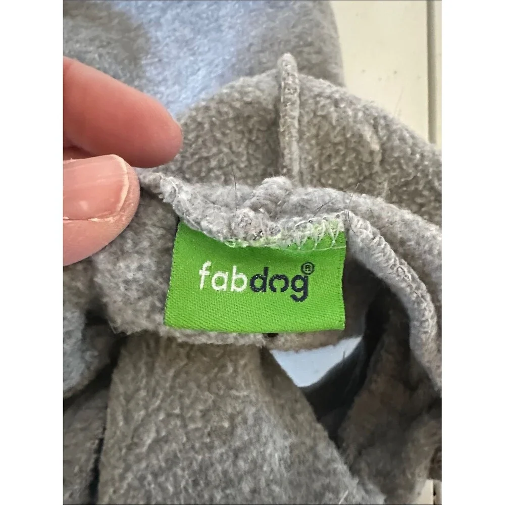 Fab Dog Gray Sweatshirt Dog Hoodie Size Small Pet Pullover